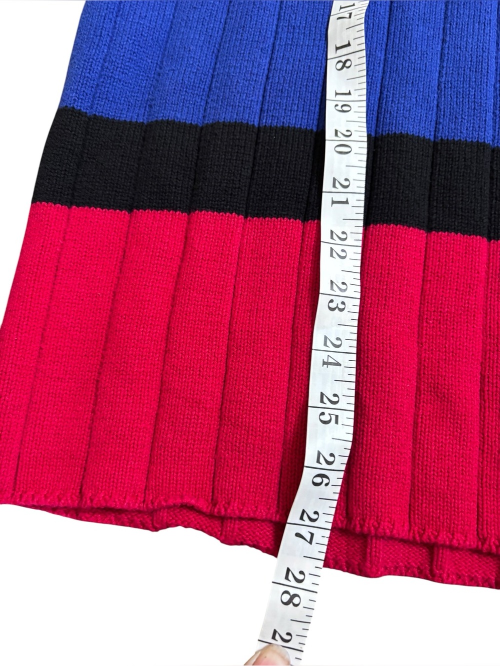 Vintage Tommy Hilfiger Colorblock Rib Knit Sweater Y2K 90s - Picture 6 of 6